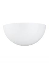 Generation Lighting 4138EN3-15 - Edla traditional 1-light LED indoor dimmable bath vanity wall sconce in white finish with white plas