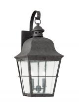 Generation Lighting 8463EN-46 - Chatham traditional 2-light LED outdoor exterior wall lantern sconce in oxidized bronze finish with