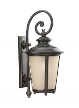 Generation Lighting 88243EN3-780 - Cape May traditional 1-light LED outdoor exterior extra large wall lantern sconce in burled iron gre