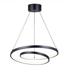 Canarm LCH259A20BK - LIVANA, LCH259A20BK, MBK Color, 20" Width Cord LED Chandelier, 29W LED (Integrated), Dimmable